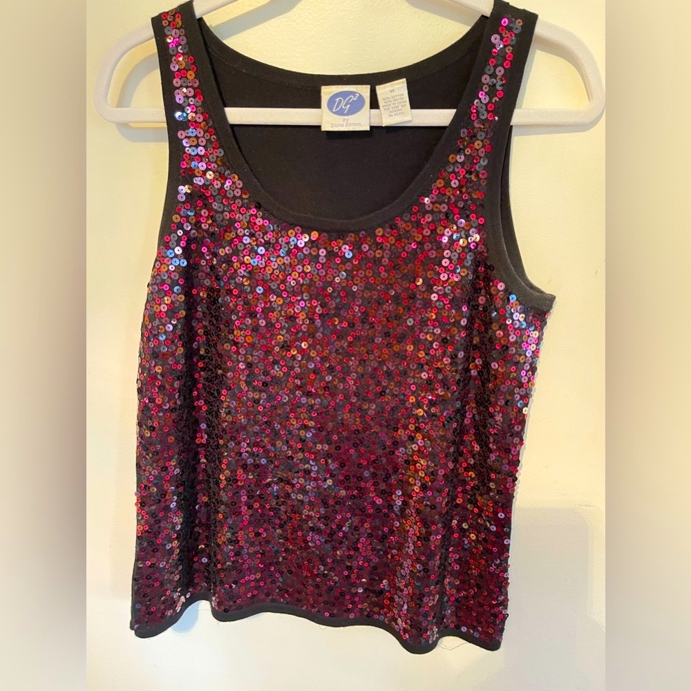 DG2 sequins shirt sleeveless comfortable size M